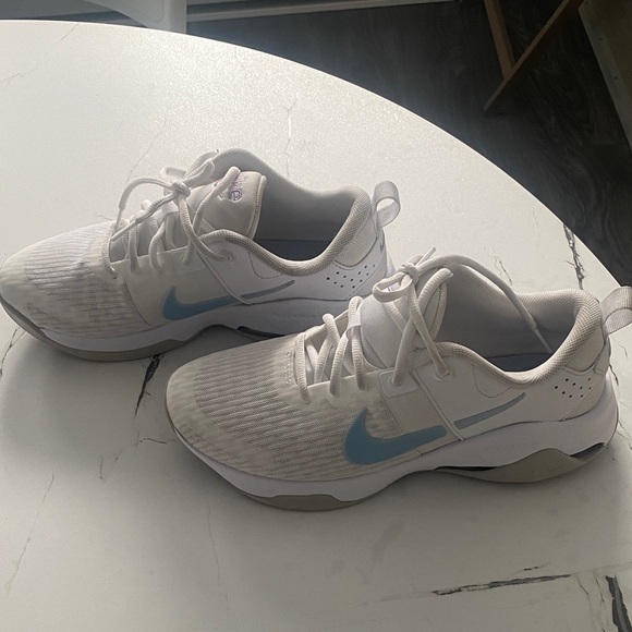 Nike Shoes - Nike White and Light Blue Athletic Shoes